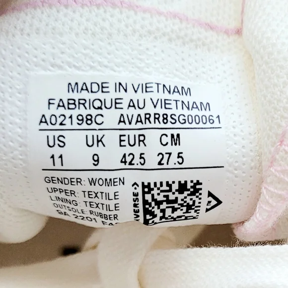 Converse CTAS Lift Hi Egret Black Pink Foam Women's 11 - Picture 7 of 7